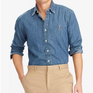 Denim button down shirt